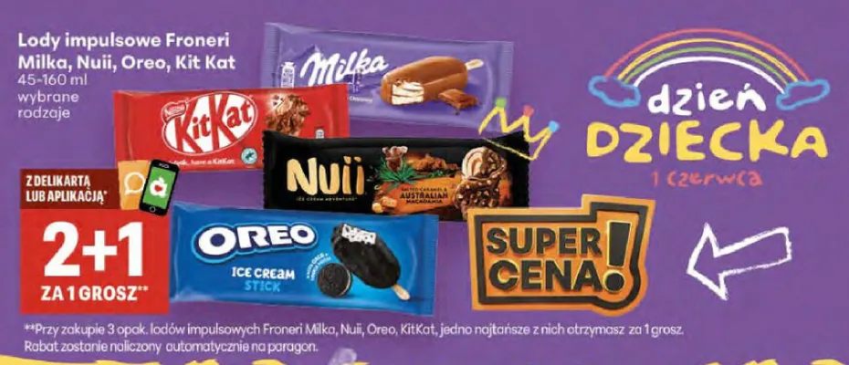 Lody impulsowe Froneri promocja w Delikatesy Centrum