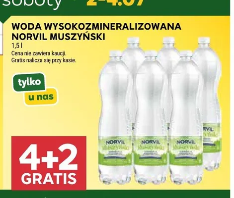 Woda wysokozmineralizowana Norvil Muszyński promocja w Stokrotka