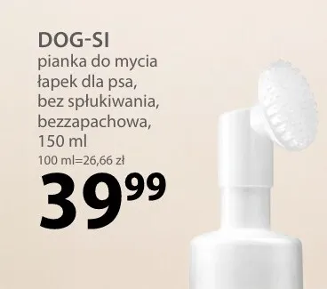 Pianka do mycia łapek dla psa bez spłukiwania bezzapachowa Dog-Si promocja w Hebe