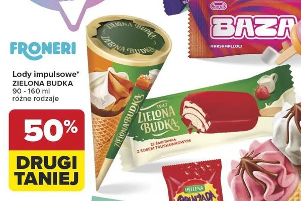 Lody impulsowe Zielona Budka promocja w Carrefour