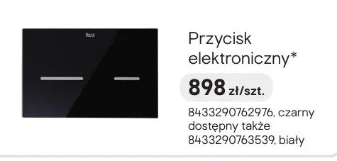Przycisk spłukujący elektroniczny Roca czarny biały promocja w Castorama