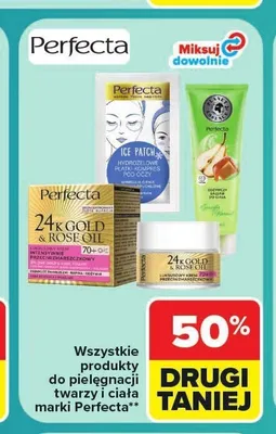 Krem do twarzy Perfecta 24K Gold & Rose Oil 70+ promocja w Carrefour Market