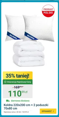 Kołdra Strefa Spania 220x200 cm + 2 poduszki 70x80 cm promocja w ERLI