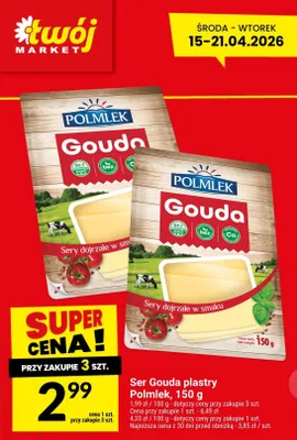 Ser gouda plastry promocja w Twój Market