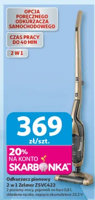 Odkurzacz pionowy 2 w 1 Zelmer ZSVC422 promocja w Auchan