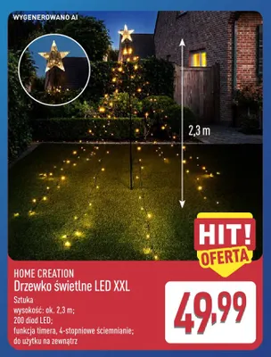 Drzewko świetlne LED Xxl Home Creation promocja w Aldi