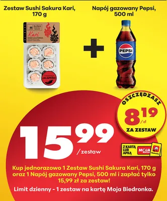 Zestaw Sushi Kari promocja w Biedronka