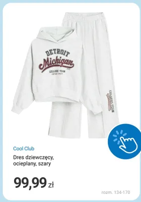 Dres dziewczęcy ocieplany szary Cool Club promocja w Smyk