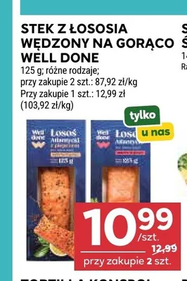 Stek z łososia wędzony na gorąco Well Done promocja w Stokrotka