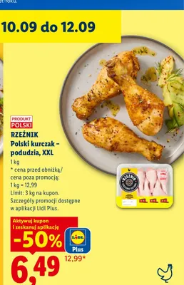 Polski kurczak podudzia XXL Rzeźnik promocja w Lidl