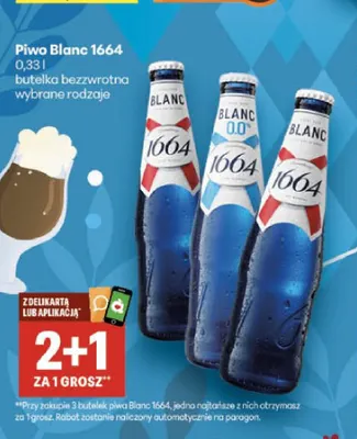 Piwo bezalkoholowe Blanc 1664 promocja w Delikatesy Centrum