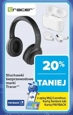 Słuchawki bezprzewodowe Tracer promocja w Carrefour