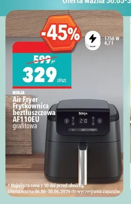 Air Fryer Frytkownica beztłuszczowa Ninja grafitowa promocja w Biedronka Home