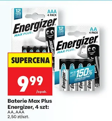 Baterie Max Plus AAA 4 szt. promocja w Biedronka