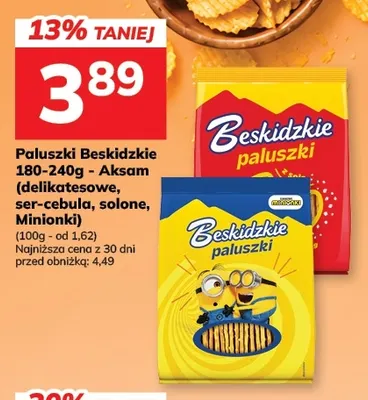 Paluszki Beskidzkie Minionki Aksam promocja w Hitpol