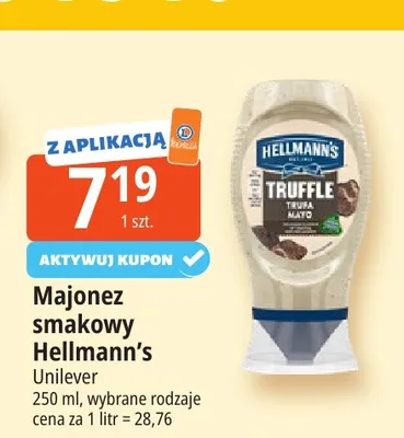 Majonez smakowy Hellmann's Truffle promocja w Leclerc