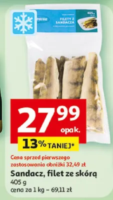 Sandacz, filet ze skórą promocja w Auchan