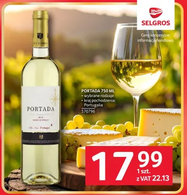 Wino Portada Portugalia promocja w Selgros