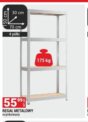 Regał metalowy ocynkowany promocja w Merkury Market