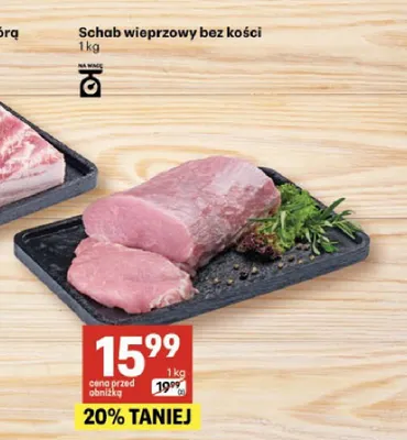 Schab wieprzowy bez kości promocja w Delikatesy Centrum