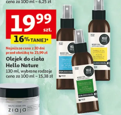 Olejek do ciała Hello Nature promocja w Auchan