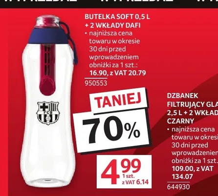 Zestaw butelka filtrująca Dafi Soft + 2 wkłady filtrujące promocja w Selgros