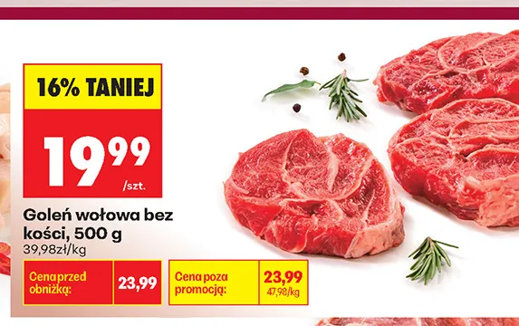 Goleń wołowa bez kości promocja w Biedronka