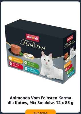 Karma dla kotów Animonda Vom Feinsten Mousse Mix Smaków 12-pak 85 g promocja w Amazon