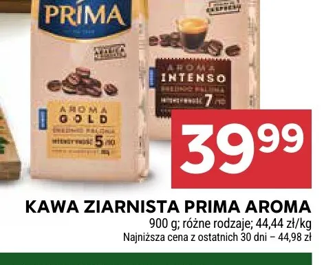 Kawa ziarnista Prima Aroma Gold promocja w Stokrotka