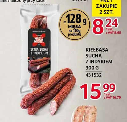 Kiełbasa sucha z indykiem Madej Wróbel promocja w Selgros
