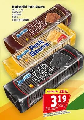 Herbatniki Petit Beurre maślane Apetitki promocja w Prim Market