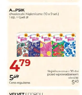 Chusteczki higieniczne A...Psik 10-pak promocja w Drogerie Jawa