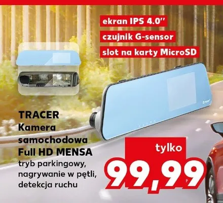 Kamera samochodowa Full HD MENSA tryb parkingowy, nagrywanie w pętli, detekcja ruchu promocja w Kaufland