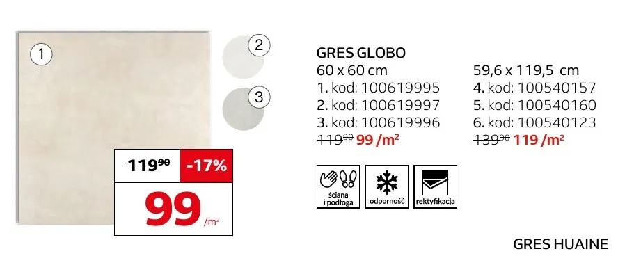 Gres Globo 60x60 cm promocja w Komfort