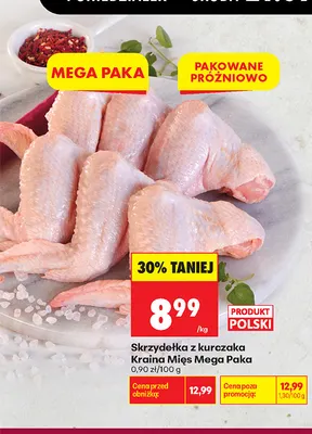 Skrzydełka z kurczaka Kraina Mięs Mega Paka promocja w Biedronka