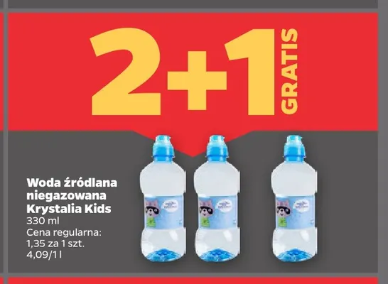 Woda źródlana niegazowana Krystalia Kids promocja w Netto