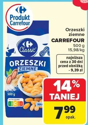 Orzeszki ziemne Carrefour promocja w Carrefour Market