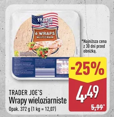 Wrapy wieloziarniste Trader Joe's promocja w Aldi