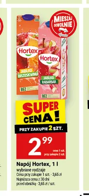 Napój Hortex jabłko brzoskwinia promocja w Twój Market