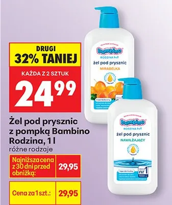 Żel pod prysznic z pompką różne rodzaje promocja w Biedronka