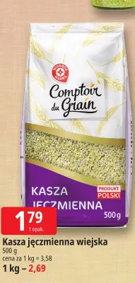 Kasza jęczmienna wiejska Comptoir du Grain promocja w Leclerc