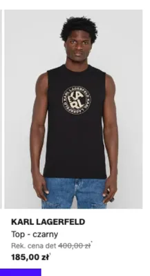 Top Karl Lagerfeld czarny promocja w Lounge by Zalando
