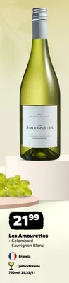 Wino Les Amourettes Colombard Sauvignon Blanc promocja w Netto