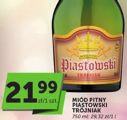 Miód pitny Piastowski trójniak promocja w Groszek