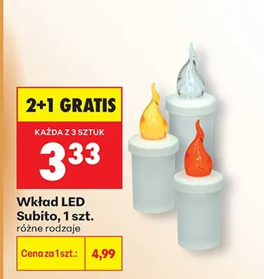 Wkład LED Subito różne rodzaje promocja w Biedronka