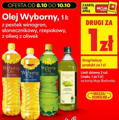 Olej słonecznikowy Wyborny promocja w Biedronka