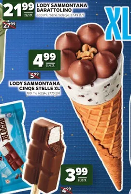 Lody rożek Sammontana Cinque Stelle XL promocja w Stokrotka