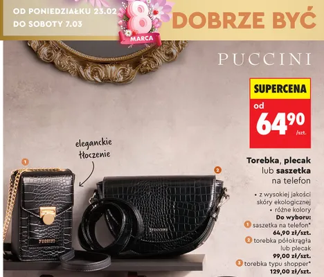 Torebka, plecak lub saszetka na telefon promocja w Biedronka