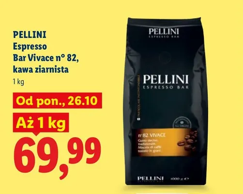 Kawa ziarnista Pellini Espresso Bar Vivace n° 82 promocja w Lidl