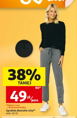 Spodnie damskie city Inextenso promocja w Auchan